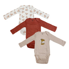 Fox & Bunny Baby Bodysuit Multi 3pcs pack L-68B